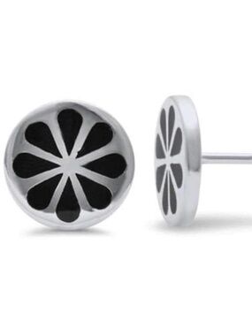 Sterling Silver .925 Pin Wheel Stud Earring‎ Unisex Adult